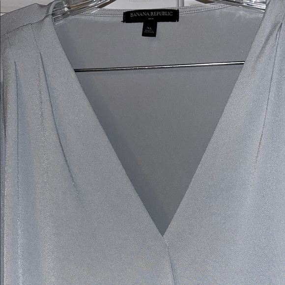 Banana Republic Gray Wrap Blouse - Picture 2 of 6